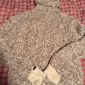 Ralph Lauren Cream Knit Turtleneck Sweater